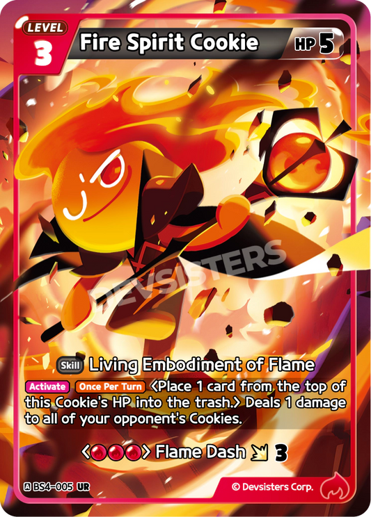 Fire Spirit Cookie - [BS4 - 005] (Age of Heroes and Kingdoms - UR) Near Mint - Nick Nack's Full Frontal Attack