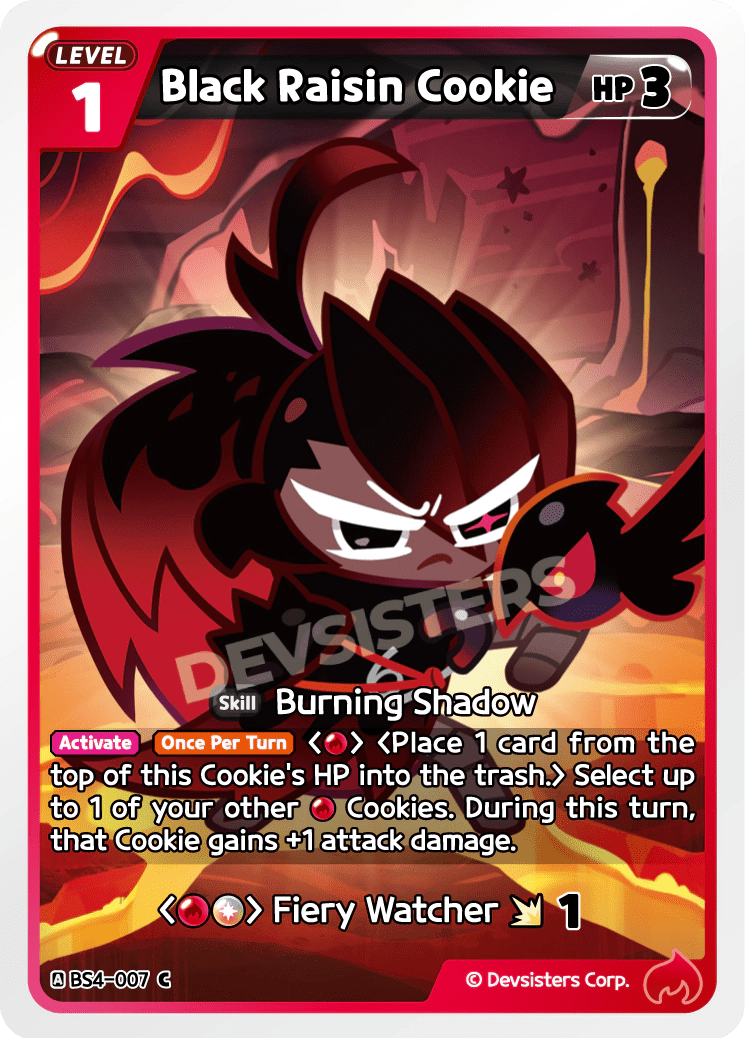 Black Raisin Cookie - [BS4 - 007] (Age of Heroes and Kingdoms - C) Near Mint - Nick Nack's Full Frontal Attack