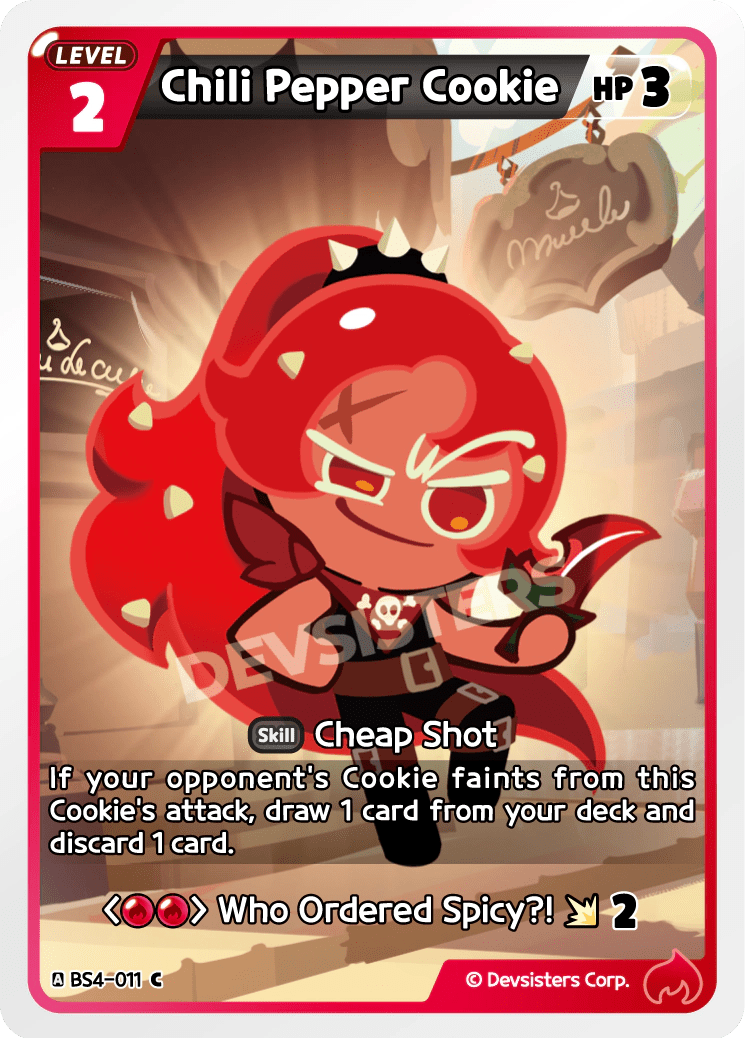 Chili Pepper Cookie - [BS4 - 011] (Age of Heroes and Kingdoms - C) Near Mint - Nick Nack's Full Frontal Attack