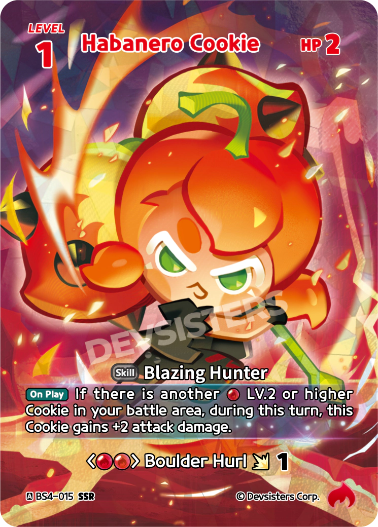 Habanero Cookie - [BS4 - 015] (Age of Heroes and Kingdoms - SSR) Near Mint - Nick Nack's Full Frontal Attack