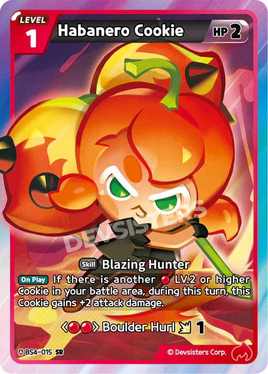 Habanero Cookie - [BS4 - 015] (Age of Heroes and Kingdoms - SR) Near Mint - Nick Nack's Full Frontal Attack