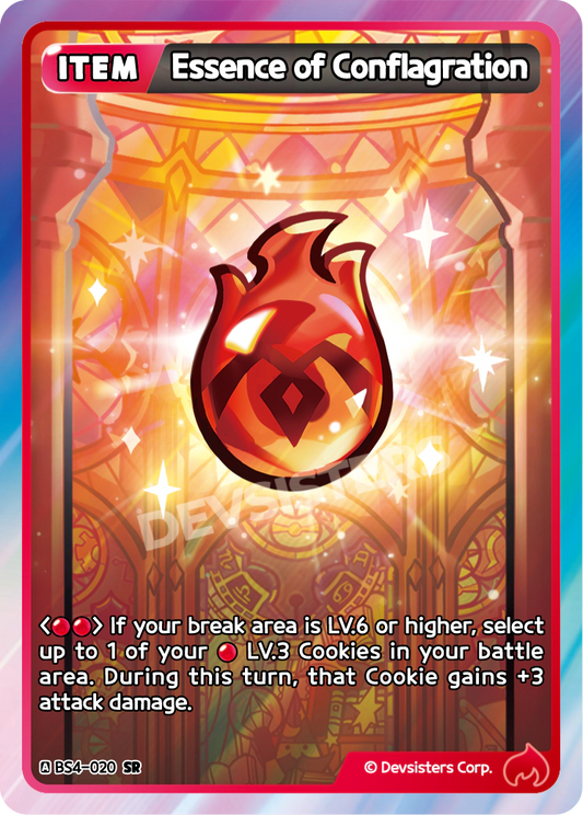Essence of Conflagration - [BS4 - 020] (Age of Heroes and Kingdoms - SR) Near Mint - Nick Nack's Full Frontal Attack