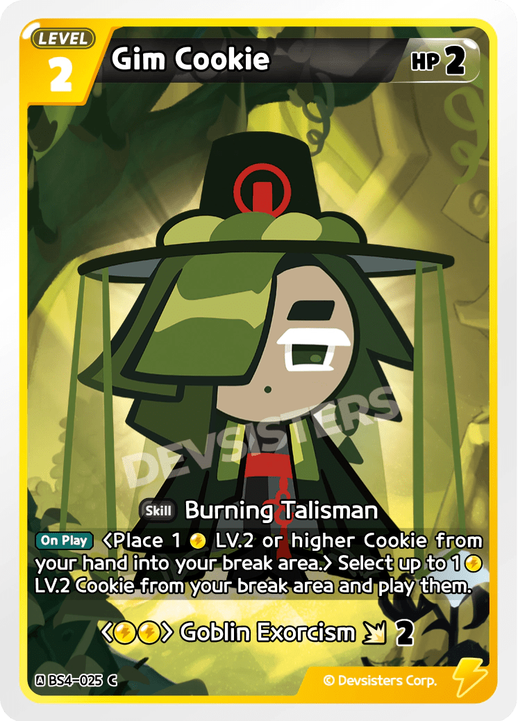 Gim Cookie - [BS4 - 025] (Age of Heroes and Kingdoms - C) Near Mint - Nick Nack's Full Frontal Attack