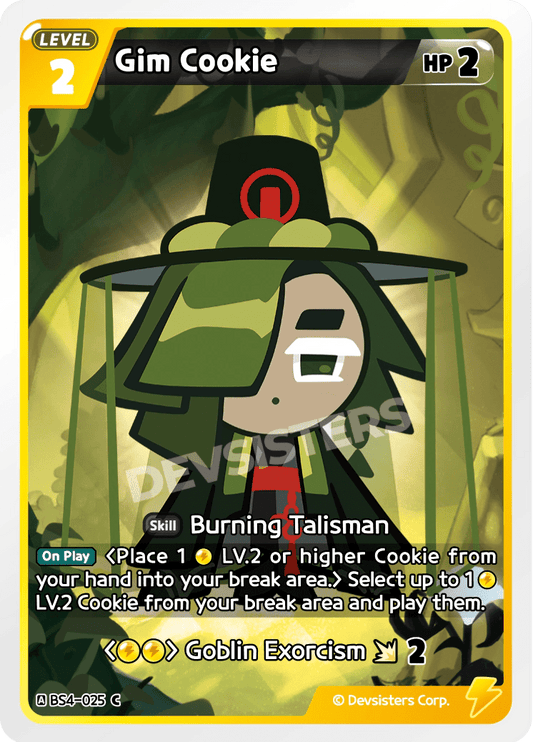 Gim Cookie - [BS4 - 025] (Age of Heroes and Kingdoms - C) Near Mint - Nick Nack's Full Frontal Attack