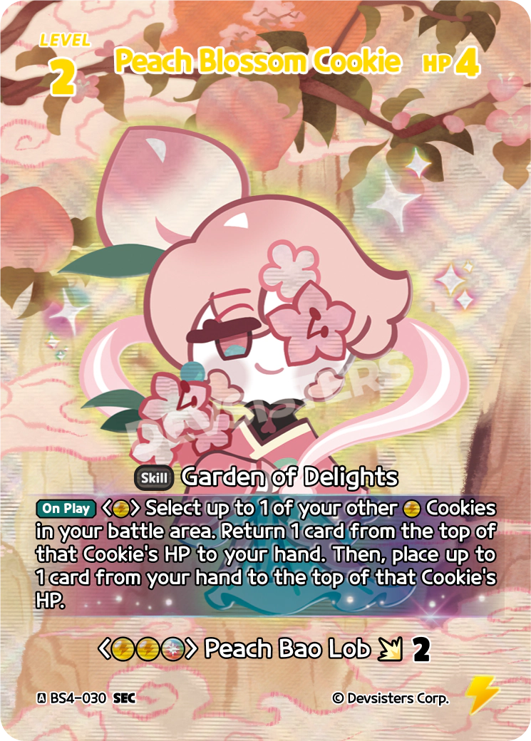 Peach Blossom Cookie - [BS4 - 030] (Age of Heroes and Kingdoms - SEC) Near Mint - Nick Nack's Full Frontal Attack