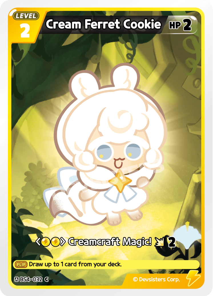 Cream Ferret Cookie - [BS4 - 032] (Age of Heroes and Kingdoms - C) Near Mint - Nick Nack's Full Frontal Attack