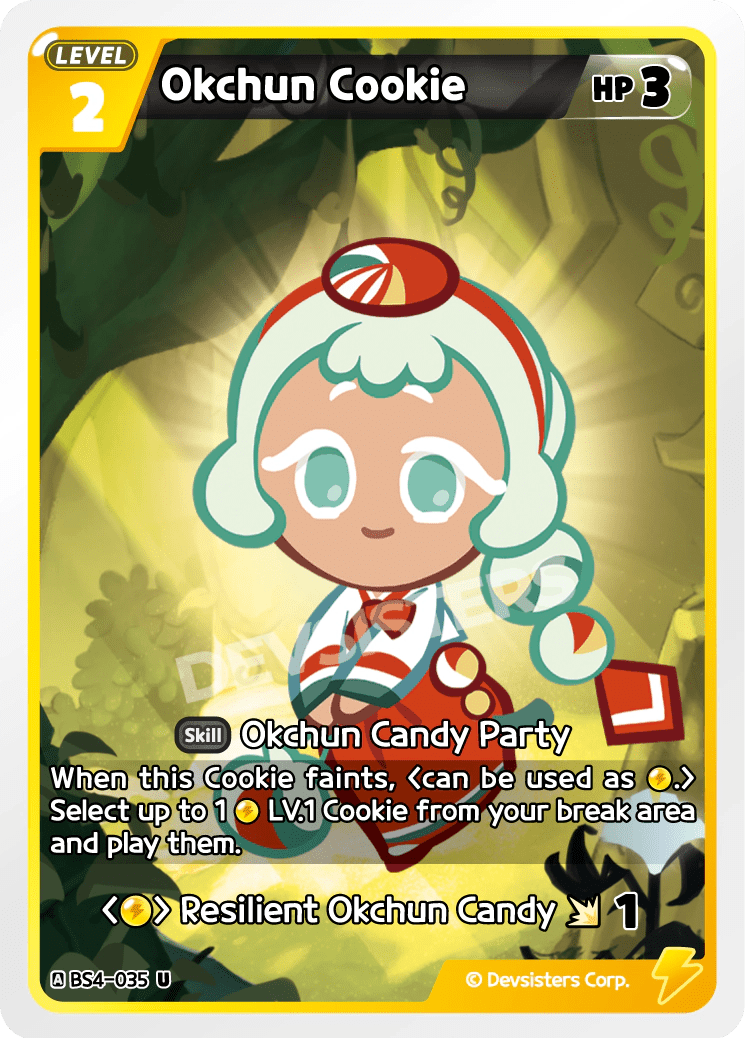 Okchun Cookie - [BS4 - 035] (Age of Heroes and Kingdoms - UC) Near Mint - Nick Nack's Full Frontal Attack