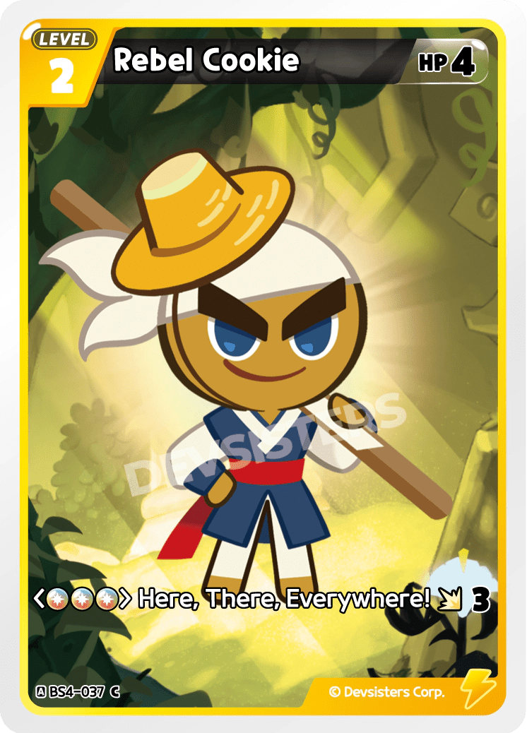 Rebel Cookie - [BS4 - 037] (Age of Heroes and Kingdoms - C) Near Mint - Nick Nack's Full Frontal Attack