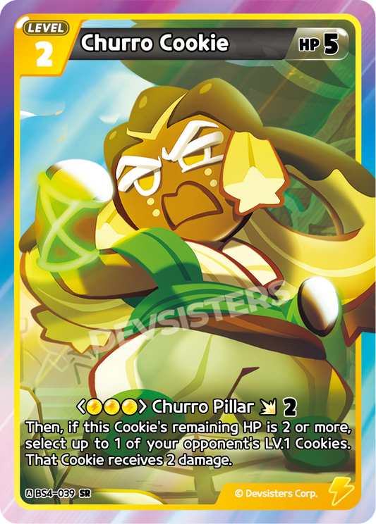 Churro Cookie - [BS4 - 039] (Age of Heroes and Kingdoms - SR) Near Mint - Nick Nack's Full Frontal Attack