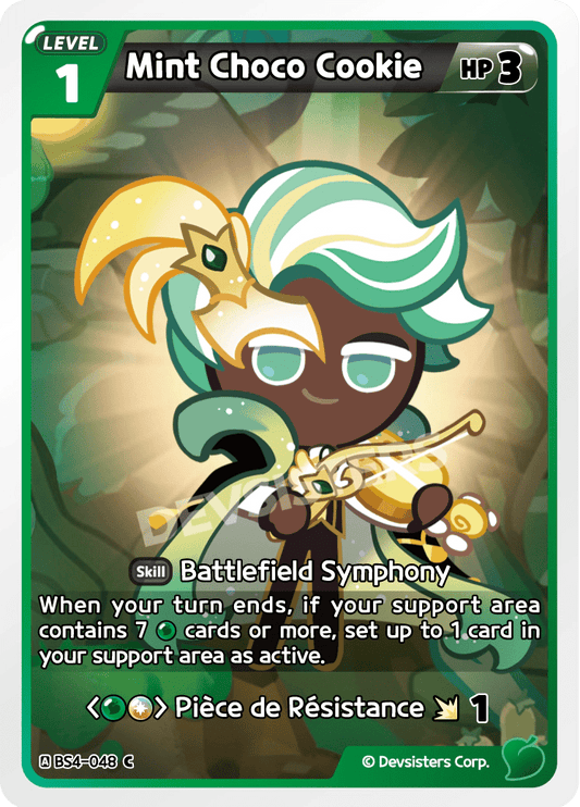 Mint Choco Cookie - [BS4 - 048] (Age of Heroes and Kingdoms - C) Near Mint - Nick Nack's Full Frontal Attack