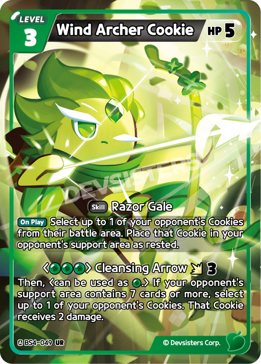 Wind Archer Cookie - [BS4 - 049] (Age of Heroes and Kingdoms - UR) Near Mint - Nick Nack's Full Frontal Attack