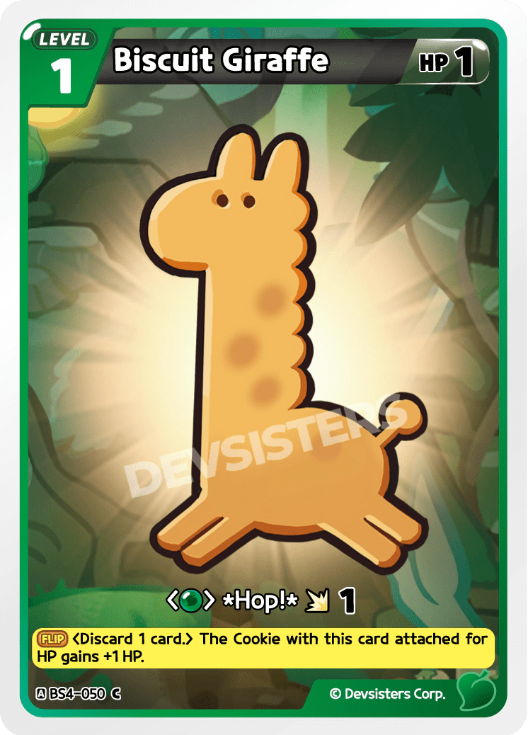 Biscuit Giraffe - [BS4 - 050] (Age of Heroes and Kingdoms - C) Near Mint - Nick Nack's Full Frontal Attack