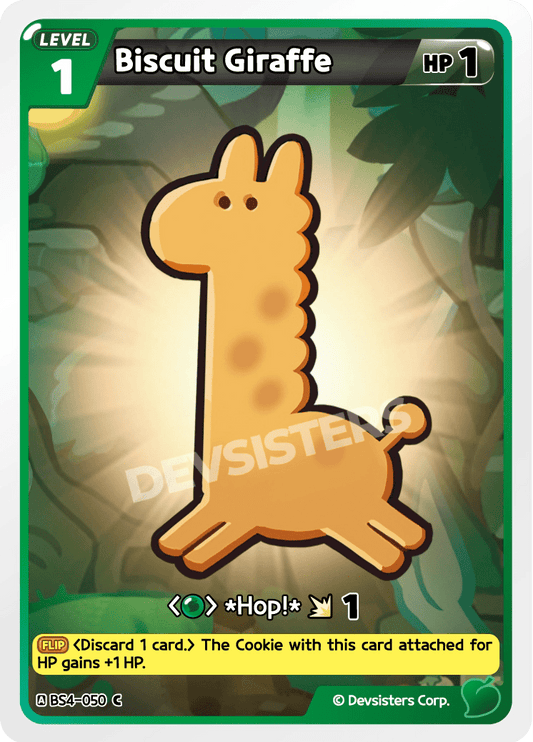 Biscuit Giraffe - [BS4 - 050] (Age of Heroes and Kingdoms - C) Near Mint - Nick Nack's Full Frontal Attack