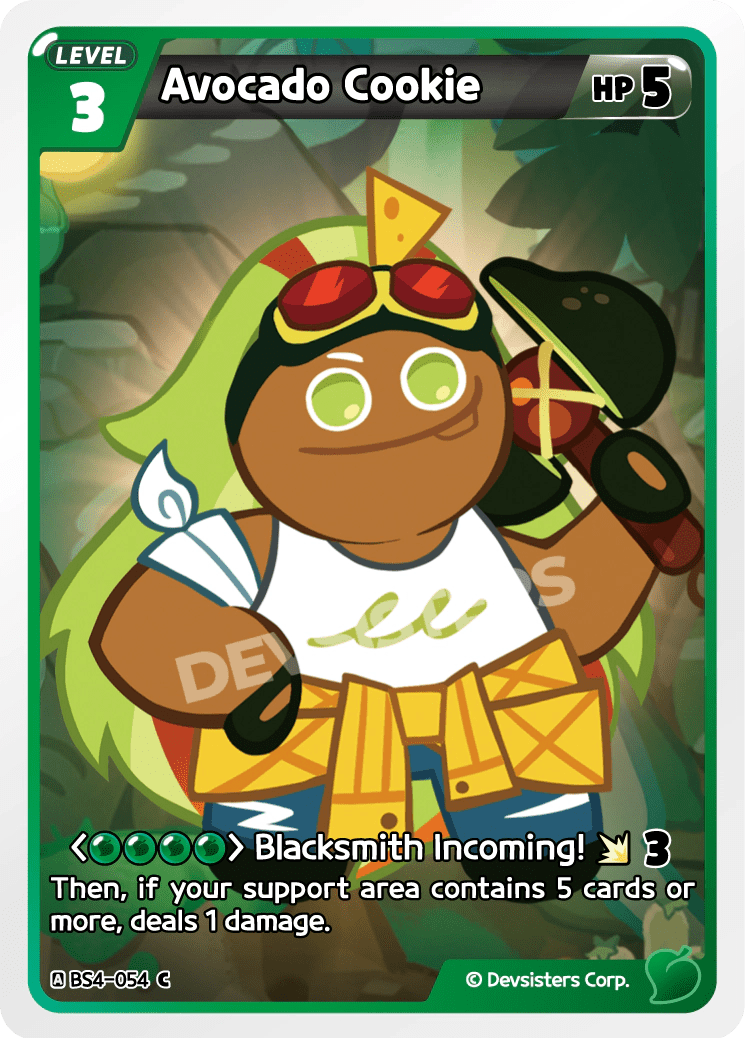 Avocado Cookie - [BS4 - 054] (Age of Heroes and Kingdoms - C) Near Mint - Nick Nack's Full Frontal Attack