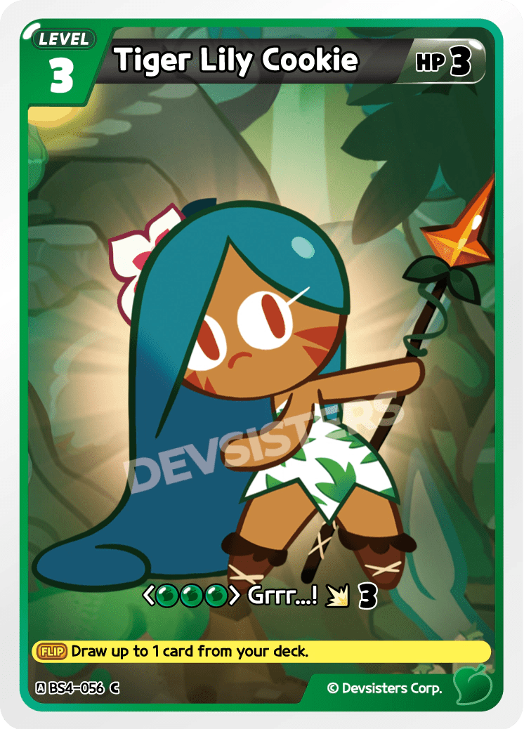 Tiger Lily Cookie - [BS4 - 056] (Age of Heroes and Kingdoms - C) Near Mint - Nick Nack's Full Frontal Attack