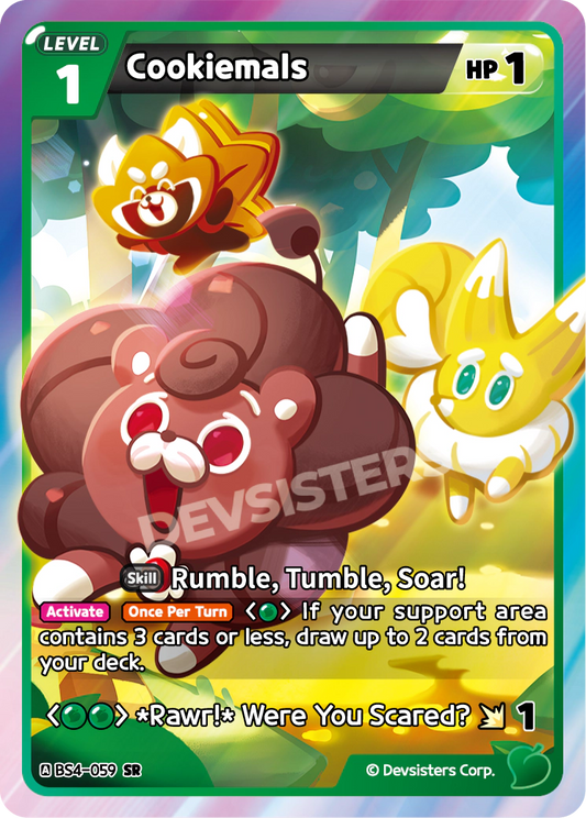 Cookiemals - [BS4 - 059] (Age of Heroes and Kingdoms - SR) Near Mint - Nick Nack's Full Frontal Attack