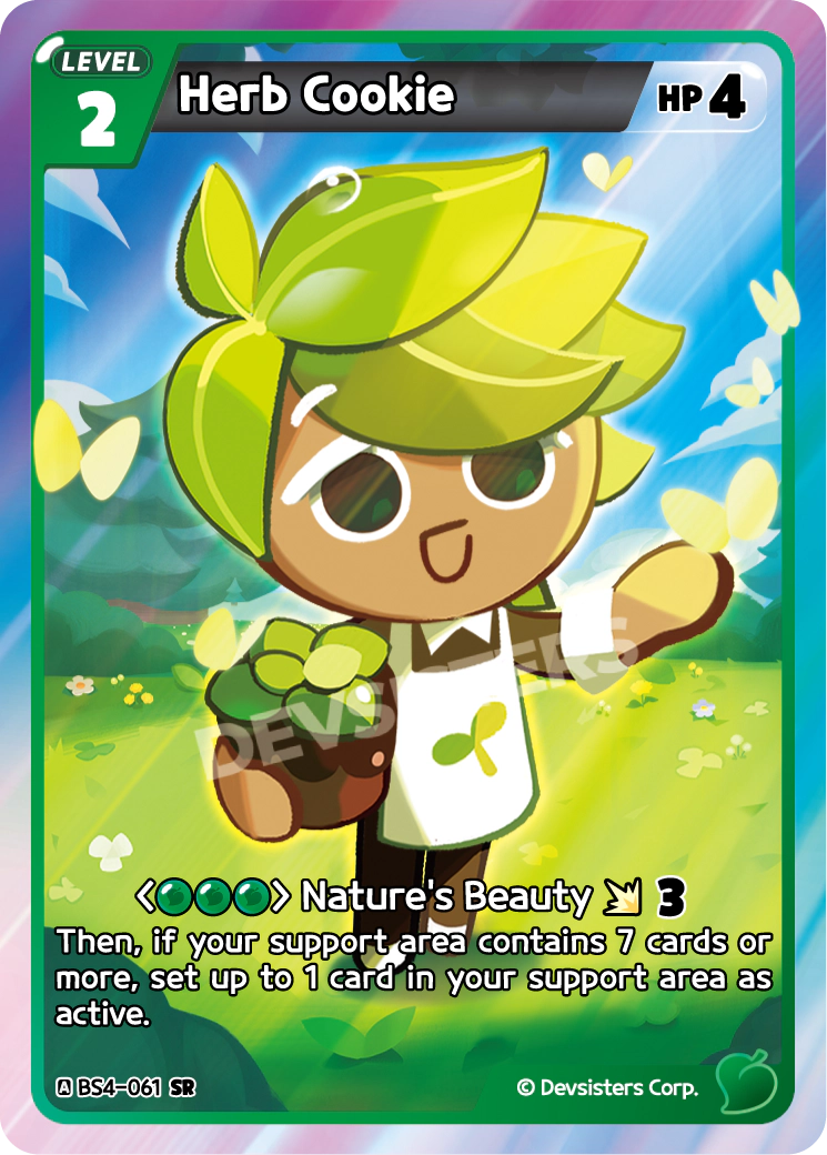 Herb Cookie - [BS4 - 061] (Age of Heroes and Kingdoms - SR) Near Mint - Nick Nack's Full Frontal Attack