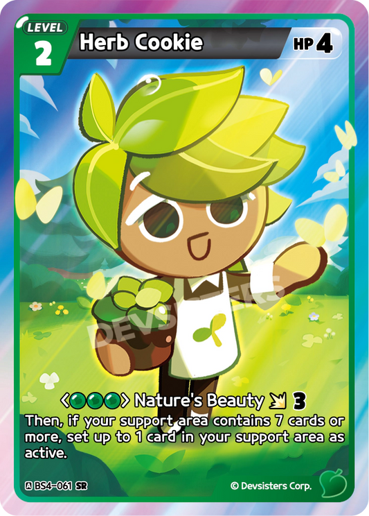 Herb Cookie - [BS4 - 061] (Age of Heroes and Kingdoms - SR) Near Mint - Nick Nack's Full Frontal Attack