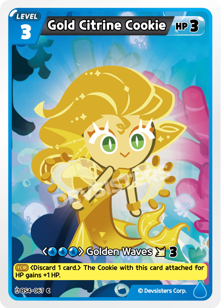 Gold Citrine Cookie - [BS4 - 067] (Age of Heroes and Kingdoms - C) Near Mint - Nick Nack's Full Frontal Attack
