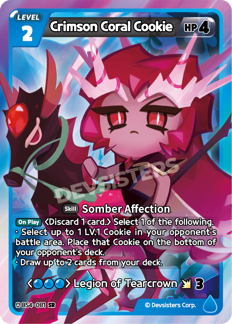 Crimson Coral Cookie - [BS4 - 081] (Age of Heroes and Kingdoms - SR) Near Mint - Nick Nack's Full Frontal Attack