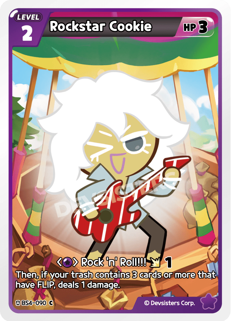 Rockstar Cookie - [BS4 - 090] (Age of Heroes and Kingdoms - C) Near Mint - Nick Nack's Full Frontal Attack