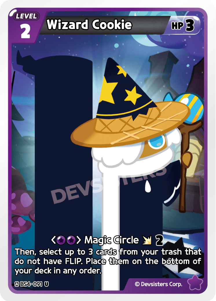 Wizard Cookie - [BS4 - 091] (Age of Heroes and Kingdoms - UC) Near Mint - Nick Nack's Full Frontal Attack