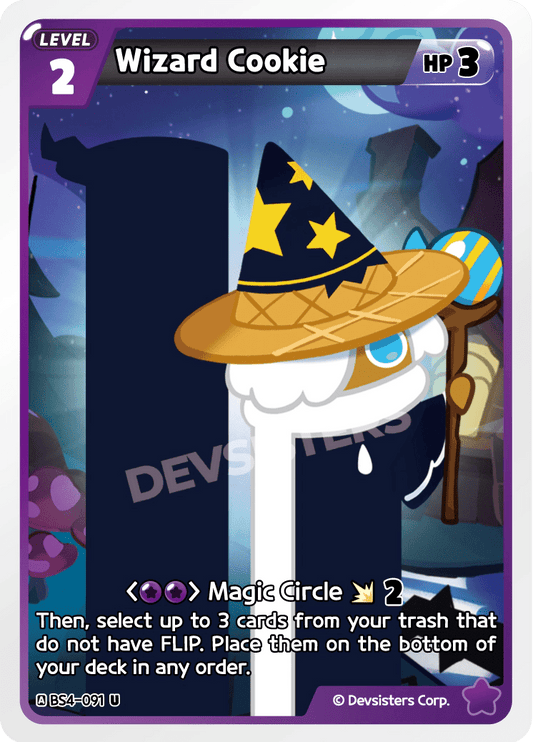 Wizard Cookie - [BS4 - 091] (Age of Heroes and Kingdoms - UC) Near Mint - Nick Nack's Full Frontal Attack
