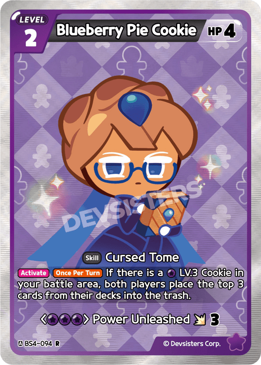 Blueberry Pie Cookie - [BS4 - 094] (Age of Heroes and Kingdoms - R) Near Mint - Nick Nack's Full Frontal Attack