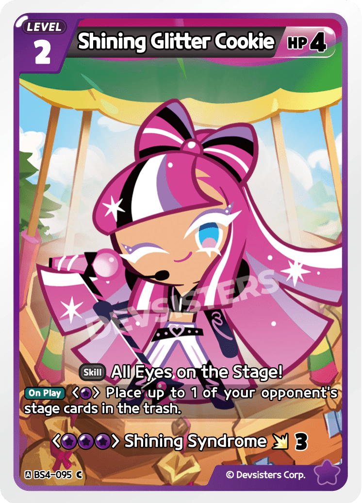 Shining Glitter Cookie - [BS4 - 095] (Age of Heroes and Kingdoms - C) Near Mint - Nick Nack's Full Frontal Attack