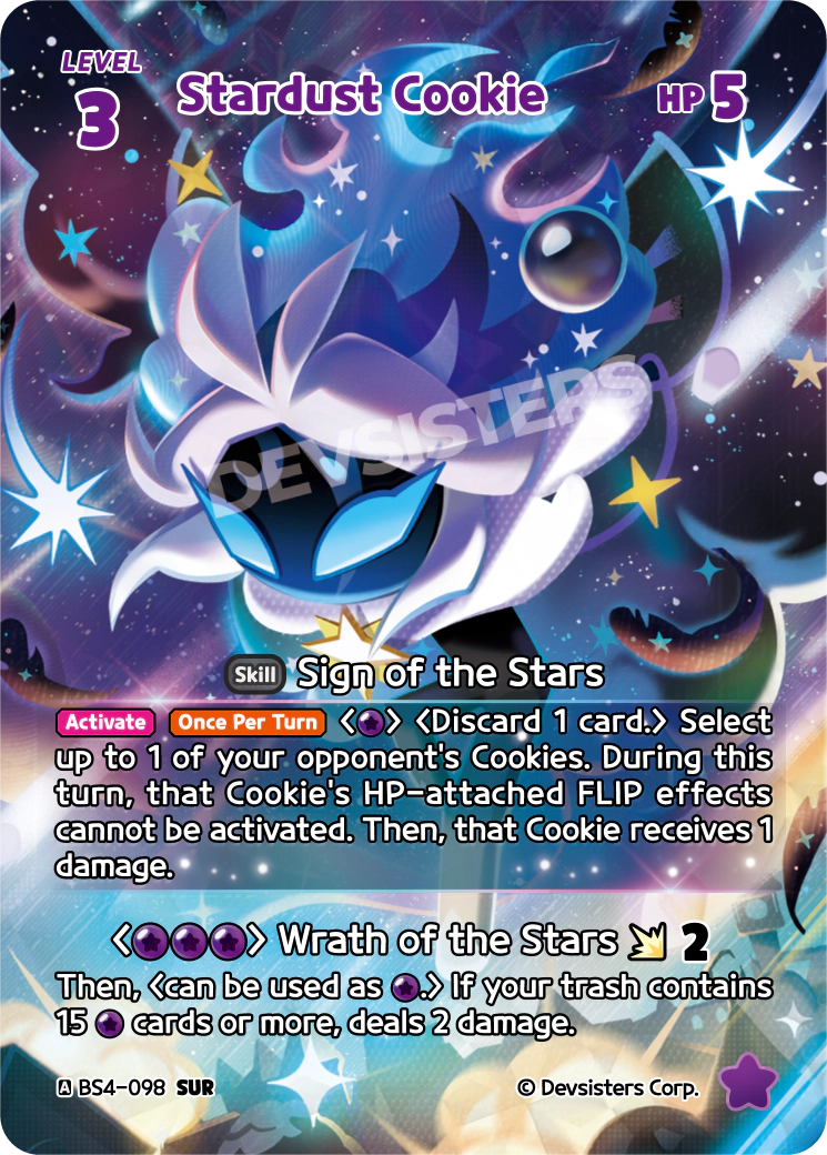 Stardust Cookie - [BS4 - 098] (Age of Heroes and Kingdoms - SUR) Near Mint - Nick Nack's Full Frontal Attack