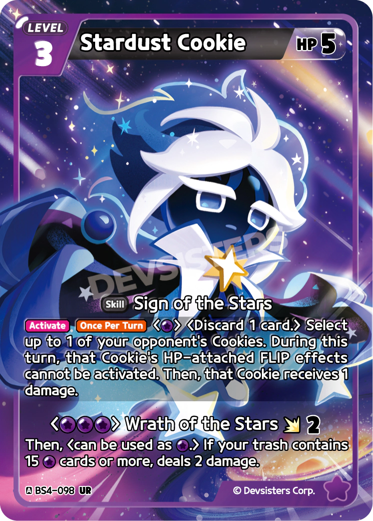 Stardust Cookie - [BS4 - 098] (Age of Heroes and Kingdoms - UR) Near Mint - Nick Nack's Full Frontal Attack