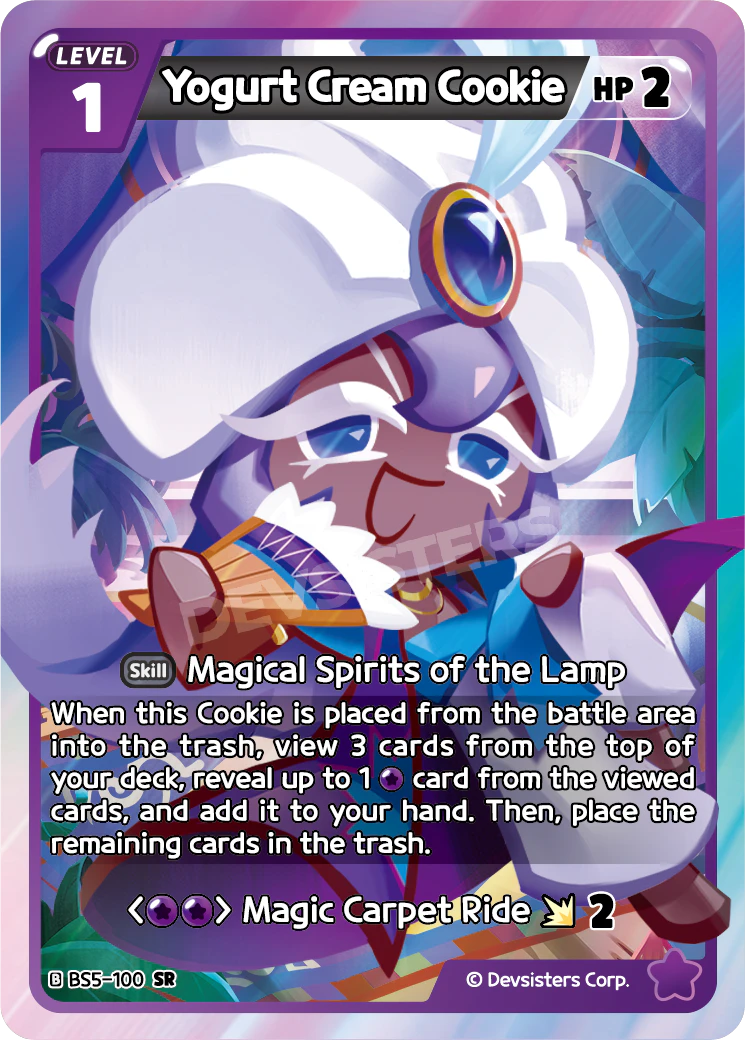 Yogurt Cream Cookie - [BS5 - 100] (Cookies of Legend - SR) Near Mint - Nick Nack's Full Frontal Attack