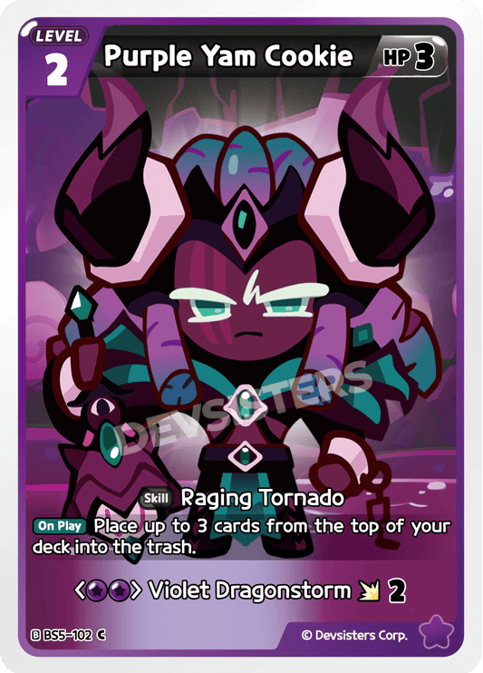 Purple Yam Cookie - [BS5 - 102] (Cookies of Legend - C) Near Mint - Nick Nack's Full Frontal Attack