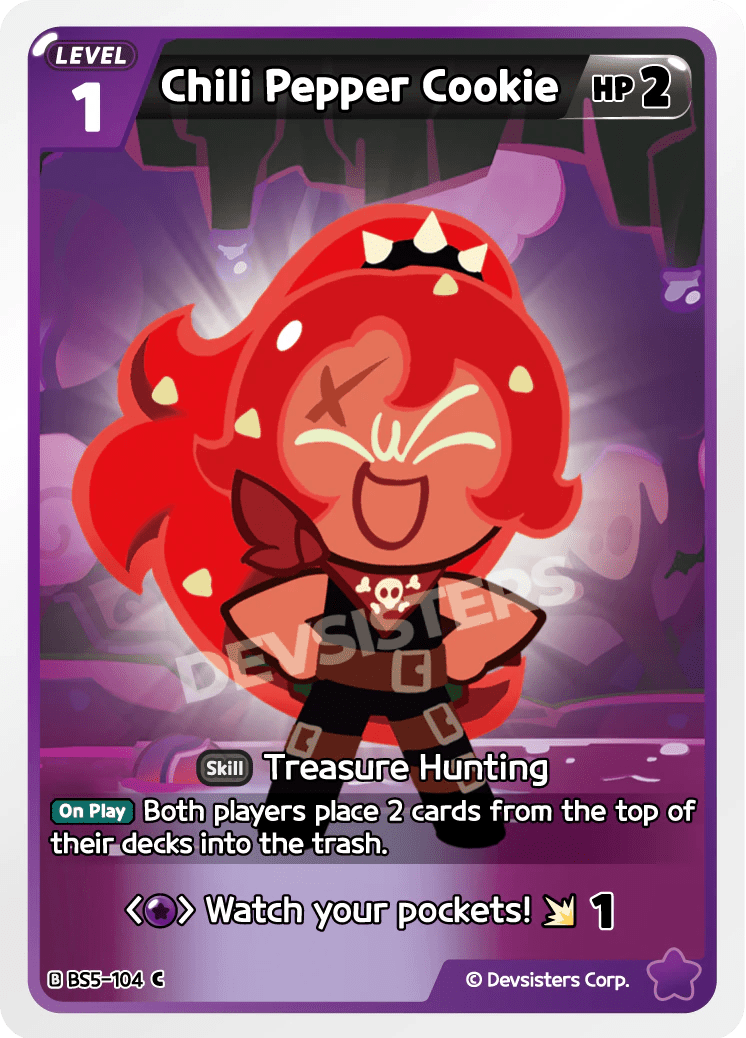Chili Pepper Cookie - [BS5 - 104] (Cookies of Legend - C) Near Mint - Nick Nack's Full Frontal Attack