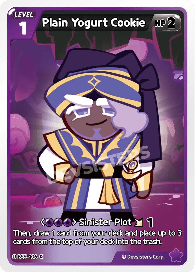 Plain Yogurt Cookie - [BS5 - 106] (Cookies of Legend - C) Near Mint - Nick Nack's Full Frontal Attack