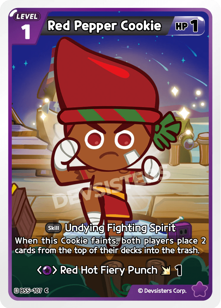 Red Pepper Cookie - [BS5 - 107] (Cookies of Legend - C) Near Mint - Nick Nack's Full Frontal Attack