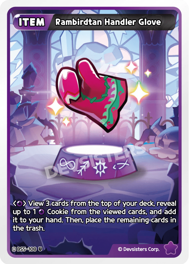 Rambirdtan Handler Glove - [BS5 - 108] (Cookies of Legend - UC) Near Mint - Nick Nack's Full Frontal Attack