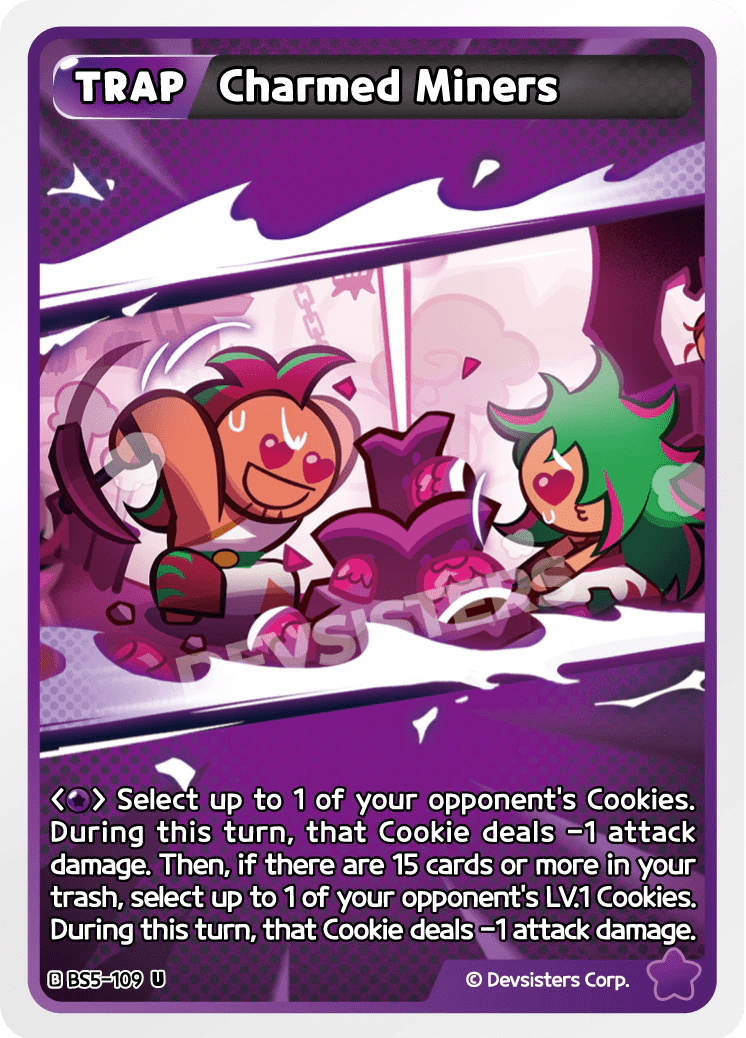 Charmed Miners - [BS5 - 109] (Cookies of Legend - UC) Near Mint - Nick Nack's Full Frontal Attack