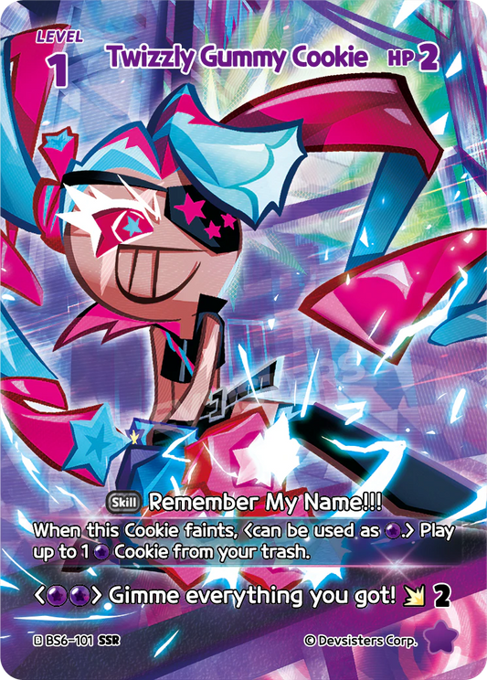 Twizzly Gummy Cookie - [BS6 - 101] (Legends Awaken - SSR) Near Mint - Nick Nack's Full Frontal Attack