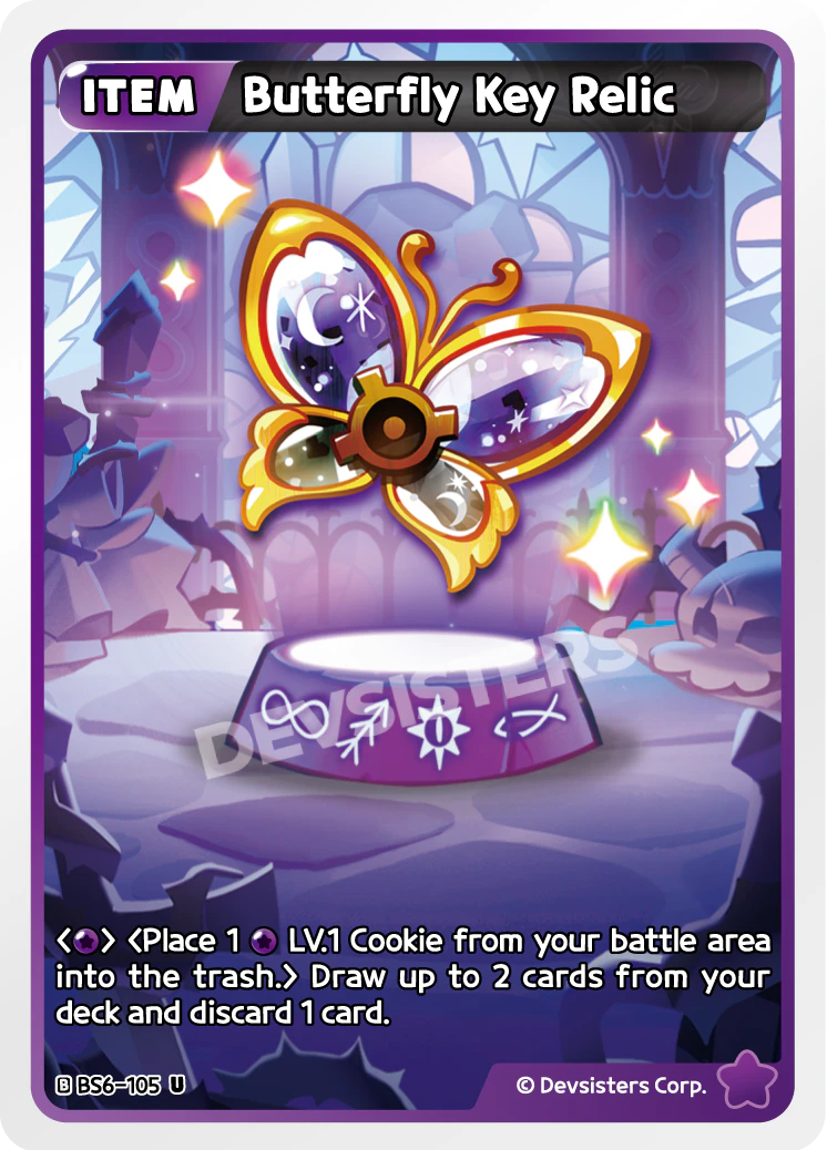 Butterfly Key Relic - [BS6 - 105] (Legends Awaken - UC) Near Mint - Nick Nack's Full Frontal Attack