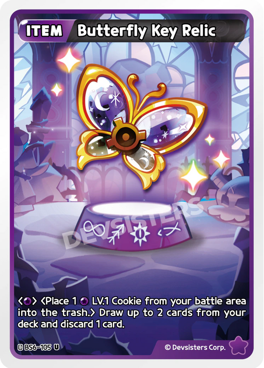 Butterfly Key Relic - [BS6 - 105] (Legends Awaken - UC) Near Mint - Nick Nack's Full Frontal Attack