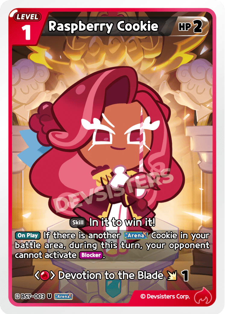 Raspberry Cookie - [BS7 - 003] (Arena of Glory - UC) Near Mint - Nick Nack's Full Frontal Attack