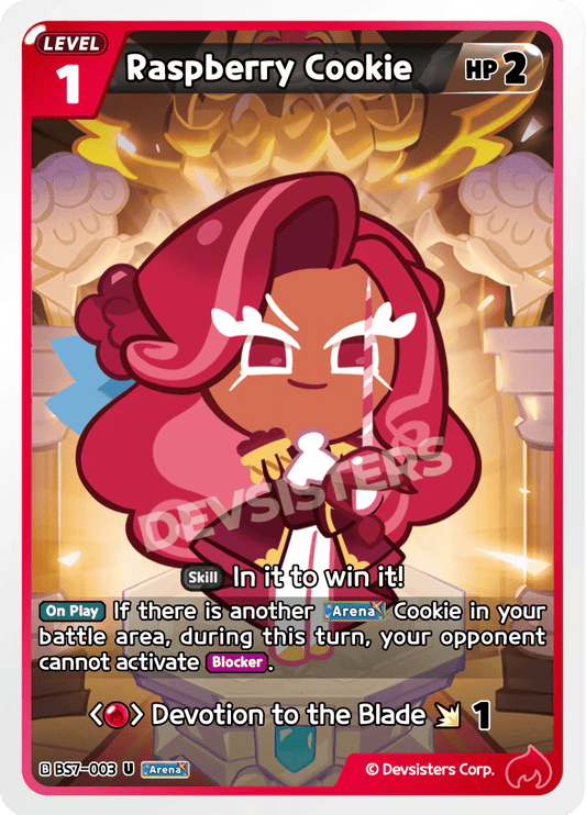 Raspberry Cookie - [BS7 - 003] (Arena of Glory - UC) Near Mint - Nick Nack's Full Frontal Attack