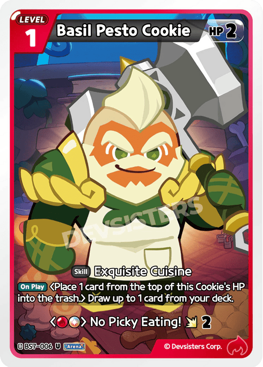 Basil Pesto Cookie - [BS7 - 006] (Arena of Glory - UC) Near Mint - Nick Nack's Full Frontal Attack