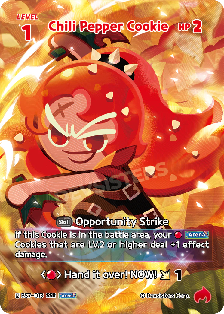 Chili Pepper Cookie - [BS7 - 013] (Arena of Glory - SSR) Near Mint - Nick Nack's Full Frontal Attack