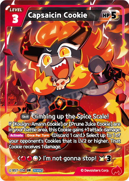 Capsaicin Cookie - [BS7 - 014] (Arena of Glory - UR) Near Mint - Nick Nack's Full Frontal Attack