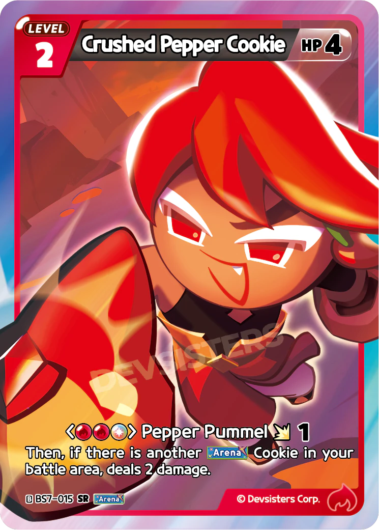 Crushed Pepper Cookie - [BS7 - 015] (Arena of Glory - SR) Near Mint - Nick Nack's Full Frontal Attack