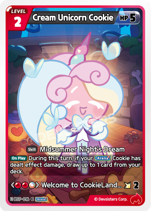 Cream Unicorn Cookie - [BS7 - 016] (Arena of Glory - C) Near Mint - Nick Nack's Full Frontal Attack