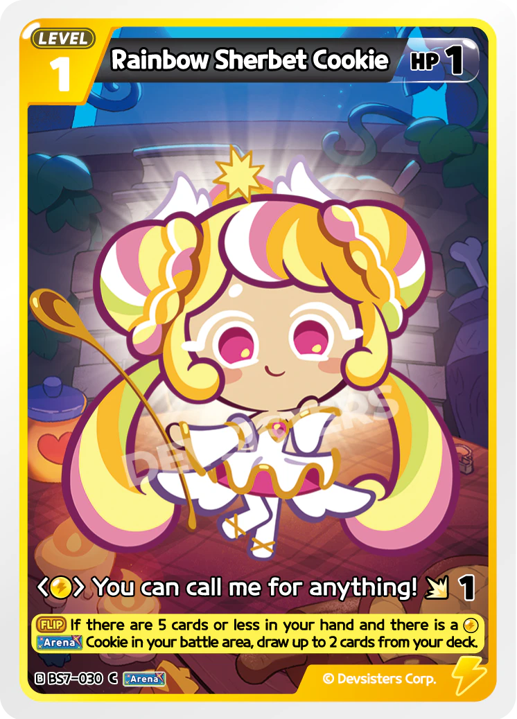 Rainbow Sherbet Cookie - [BS7 - 030] (Arena of Glory - C) Near Mint - Nick Nack's Full Frontal Attack
