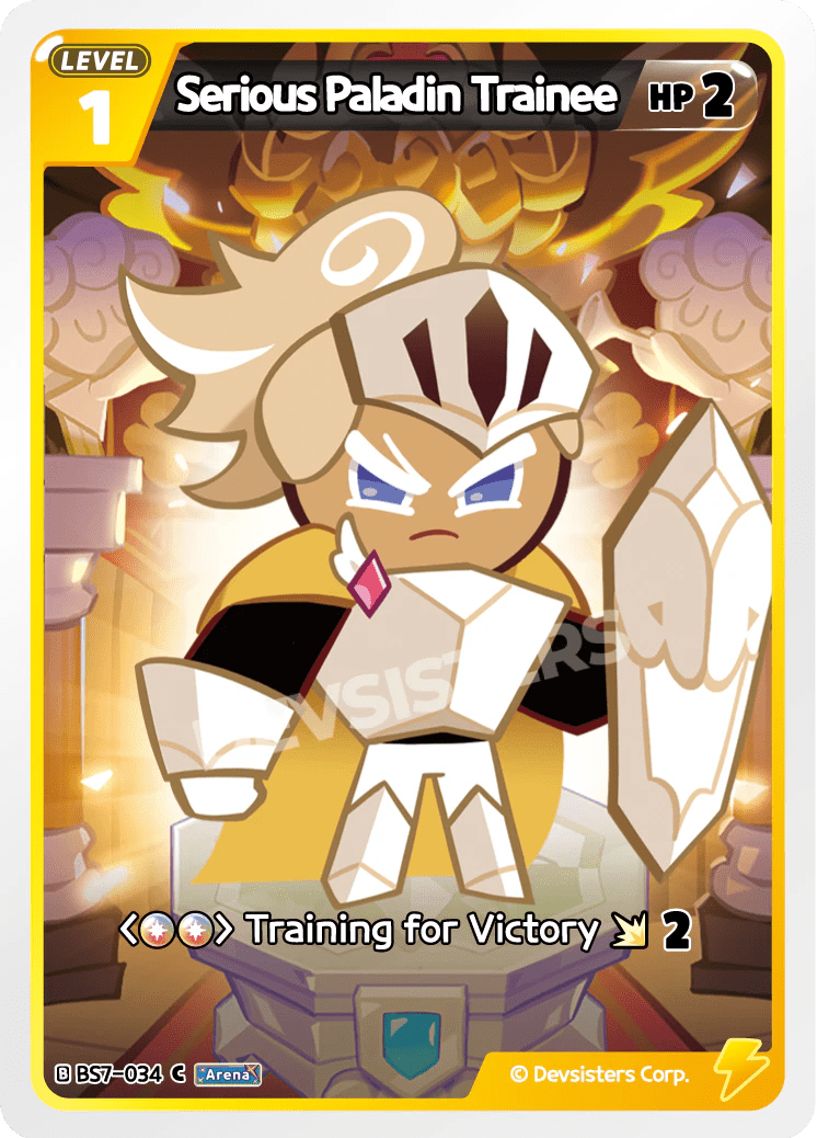 Serious Paladin Trainee - [BS7 - 034] (Arena of Glory - C) Near Mint - Nick Nack's Full Frontal Attack
